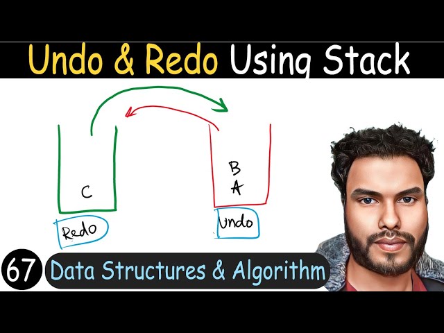 67 - Undo Redo Using Stack - Stack Application | DSA Tutorial