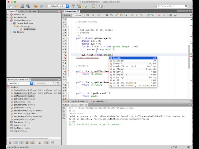 Java Create Class Add Methods Print To Console with Format()