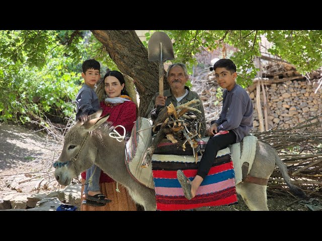 Village life Iran: Amazing Cooking & Donkey Riding By A Beautiful Girl