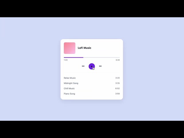 How To Create Music Player With HTML & CSS
