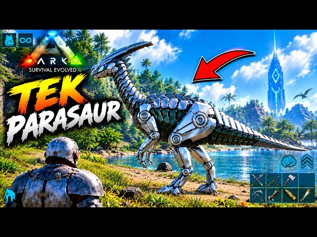 Taming The MOST POWERFUL Tek Parasaur in ARK Survival Evolved!