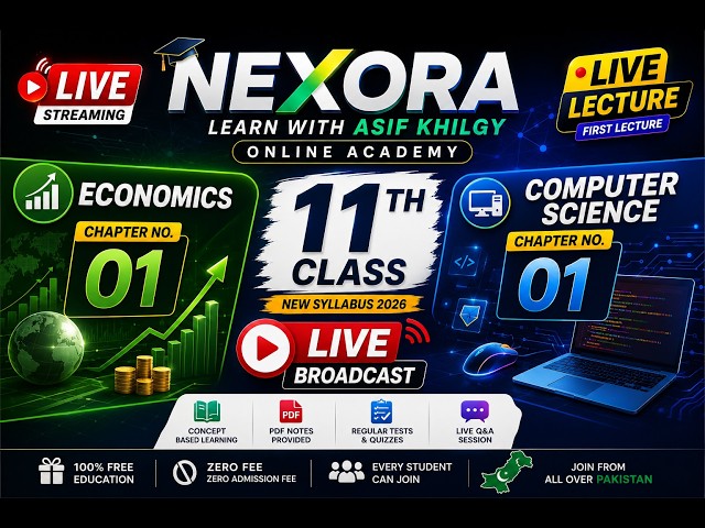 11th Class Economics & Computer Science | Chapter 01 | Lecture 01 | Live Class | Punjab Board 2026