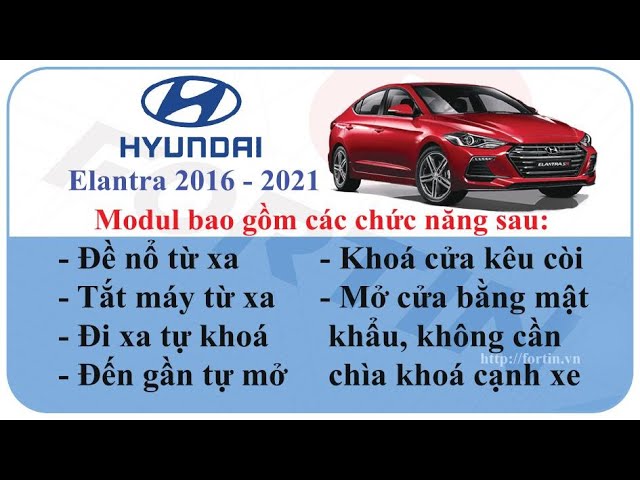 Remote Start - Autolock for Hyundai Elantra 2016 to 2021 - open the door without a key