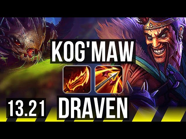 KOG'MAW & Soraka vs DRAVEN & Nautilus (ADC) | Legendary, 400+ games | EUW Grandmaster | 13.21