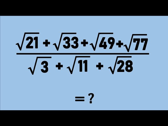 Nice Square Root Simplification Maths Problem | Algebra Problems | Math Olympiad Mathematics