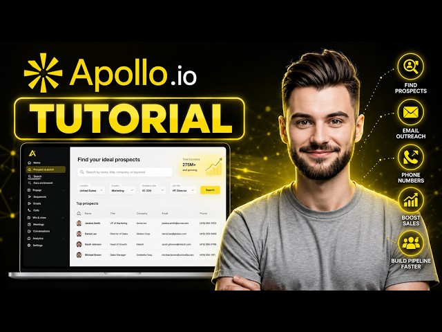 Apollo.io Full Tutorial for Beginners 2026 (Step by step)