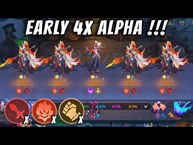 MAGIC CHESS BEST EARLY TO LATE GAME STRATEGY!! EARLY QUADRUPLE ALPHA!! MAGIC CHESS GO GO 