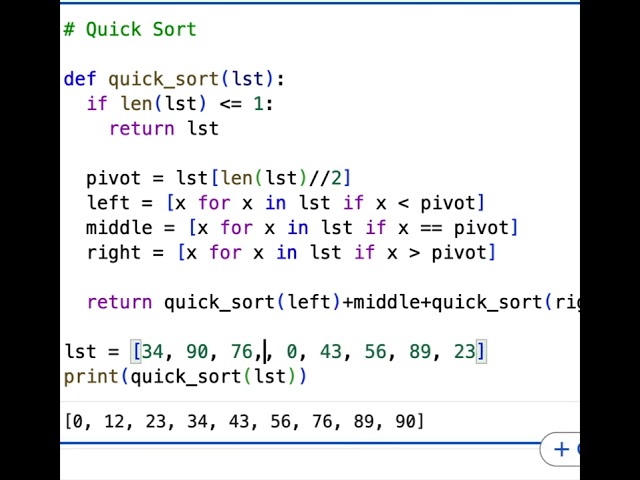 Python Program for Quick Sort