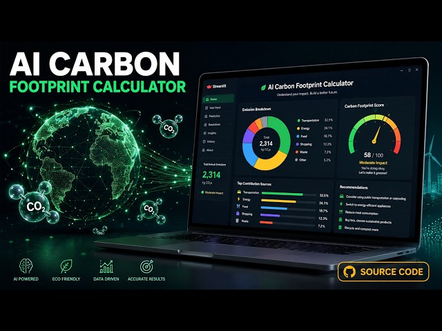 AI Carbon Footprint Calculator Using Machine Learning | Python Streamlit Final Year Project