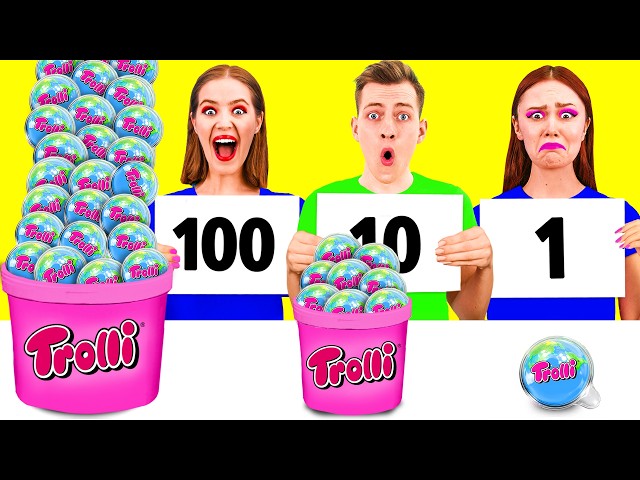 100 Capas de Alimentos Desafío | Guerra de Cocina por PaRaRa Challenge