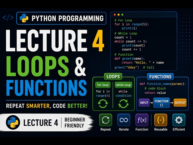 learn python from scratch python tutorial loops and functions