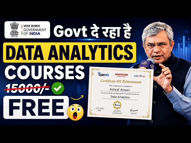 Govt. is offering FREE Data Analytics & AI Courses | FREE Certificates | Don't Miss
