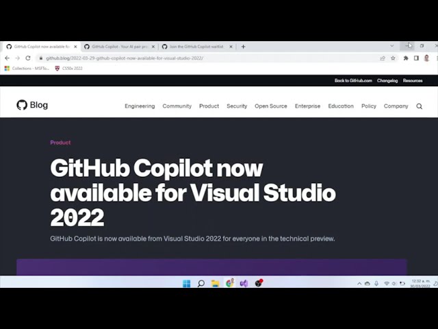 How to install the GitHub Copilot extension for Visual Studio 2022