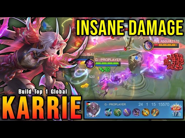 24 Kills!! Insane Damage Karrie MVP 17.8 Points!! - Build Top 1 Global Karrie ~ MLBB