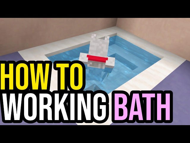 How To Make a WORKING BATH Tub In Minecraft!