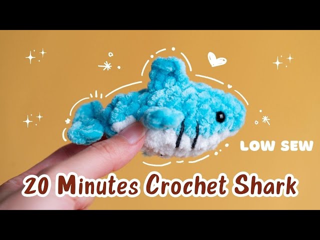 🦈 Crochet Shark For Beginner - Amigurumi Animal Tutorial - Crochet Fish Step By Step 🦈
