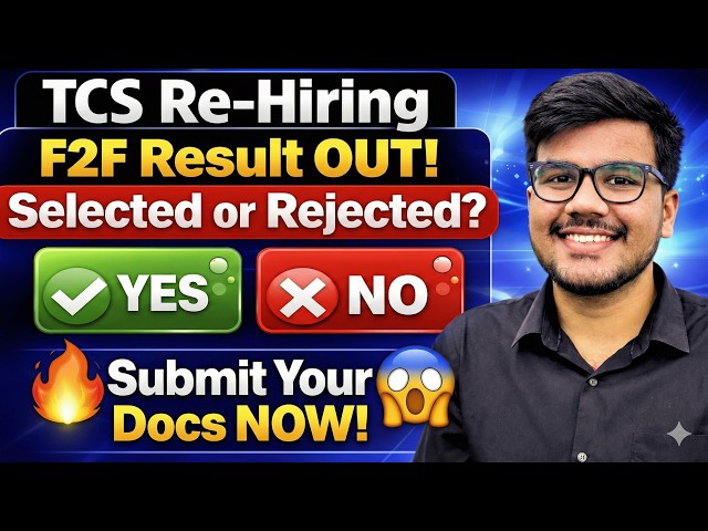 TCS F2F Re-Hiring Result LIVE –Are YOU Selected? 🔥