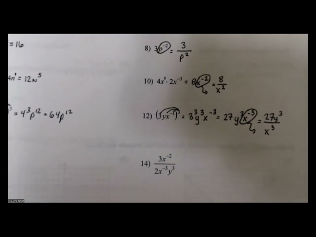 9/14 - Integrated Math 1 - Chapter 1 Review Notes