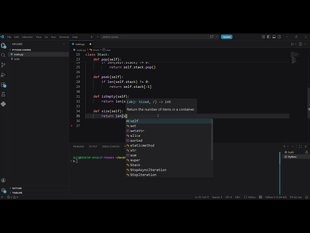 Create a stack In Python