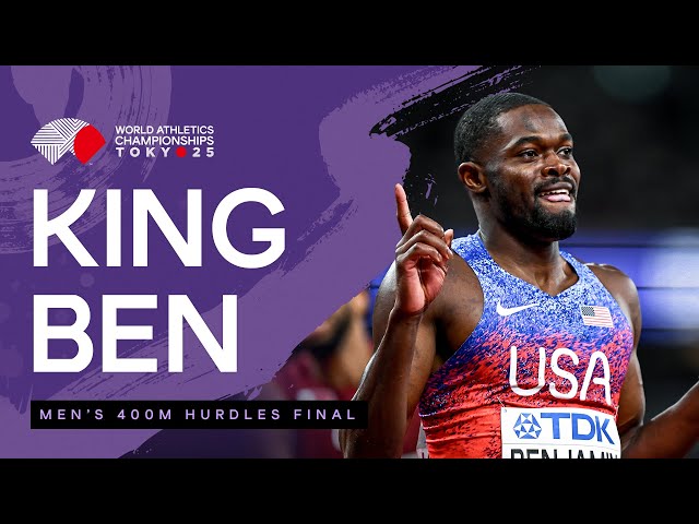 Rai Benjamins powers to 400m hurdles gold in 46.52 | World Athletics Championships Tokyo 25