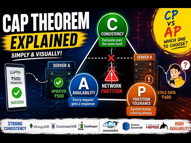 CAP Theorem Explained Simply | CP vs AP Databases | System Design Interview Guide