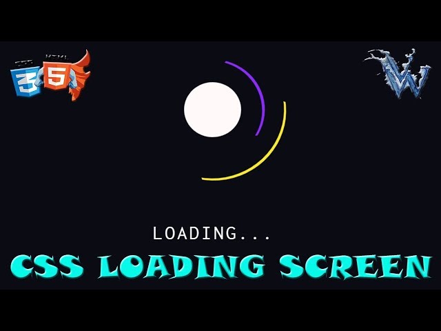 How to make css loading spinner | css loading screen | cool css effects