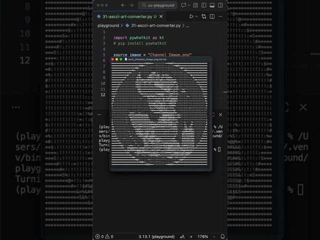 Let's rebuild The ASCII Art Converter #programming #python #coding