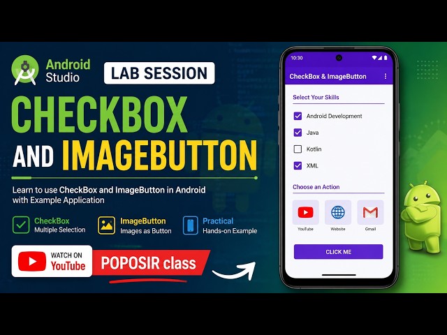 CheckBox & ImageButton in Android Studio | Lab Session