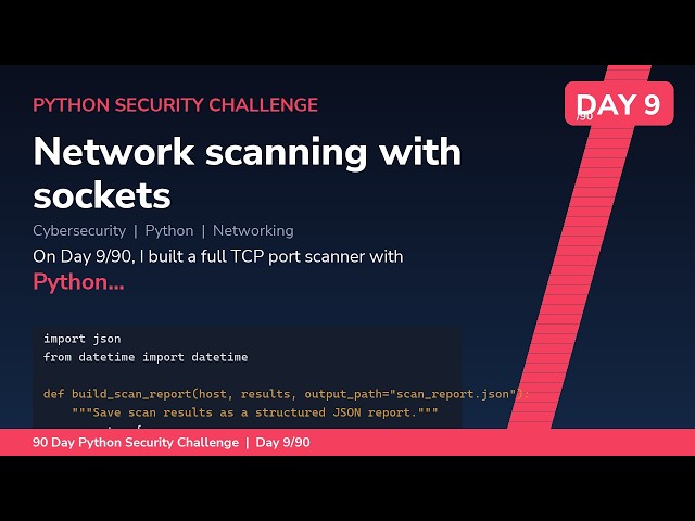Network Scanning with Sockets - Day 9/90 Python Security Challenge