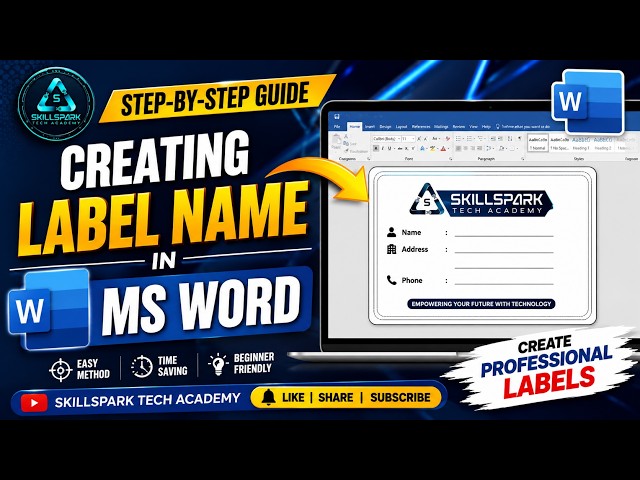How to Create Labels in MS Word | Step-by-Step Tutorial for Beginners | MS Word Tips & Tricks