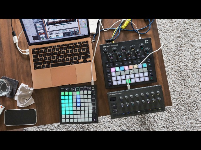 a hybrid live electronic music performance with circuit tracks and reason rack