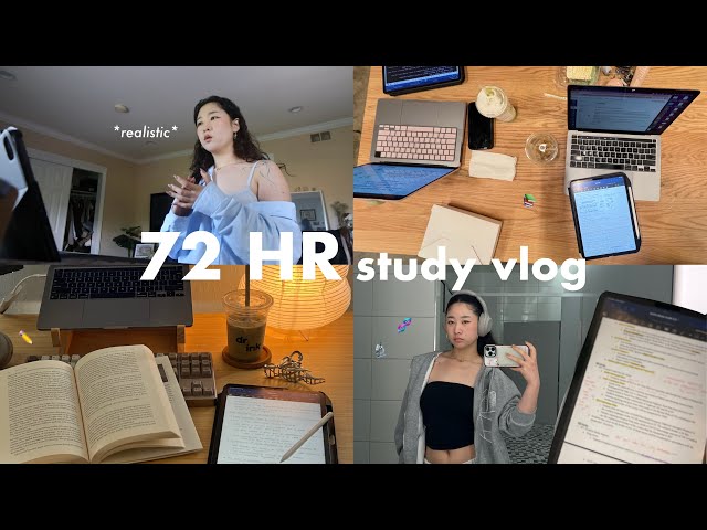 *REALISTIC* STUDY VLOG 🖇️ cram study for exams, 8am mornings, new standing desk