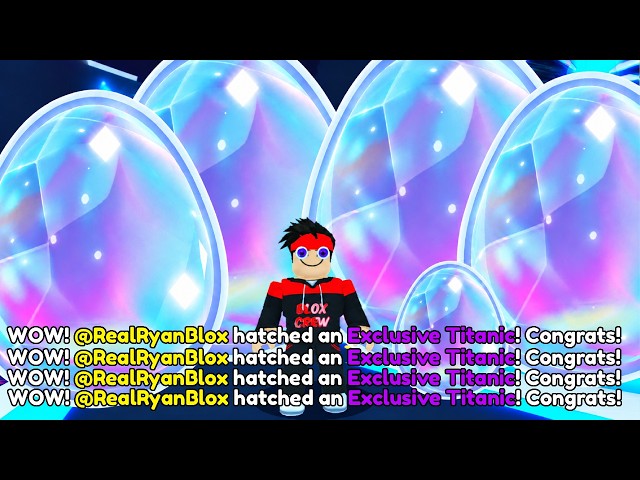 ¡¡¡La MAYOR cantidad de Titanics que he incubado en Pet Simulator 99!!!