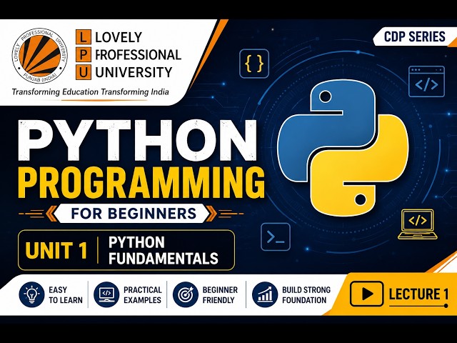 Python Course | Unit 1 | Python Fundamentals | CDP