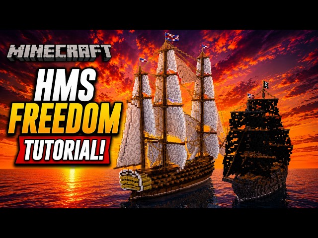 Minecraft Medieval Ship Tutorial: How to Build a 120-Gun Warship | Part 1