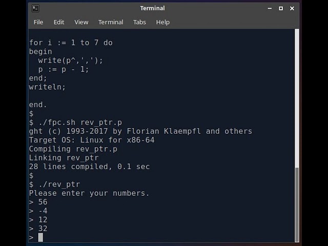 PASCAL Program to Reverse Numbers using a Pointer. #pascal #coding #pointer