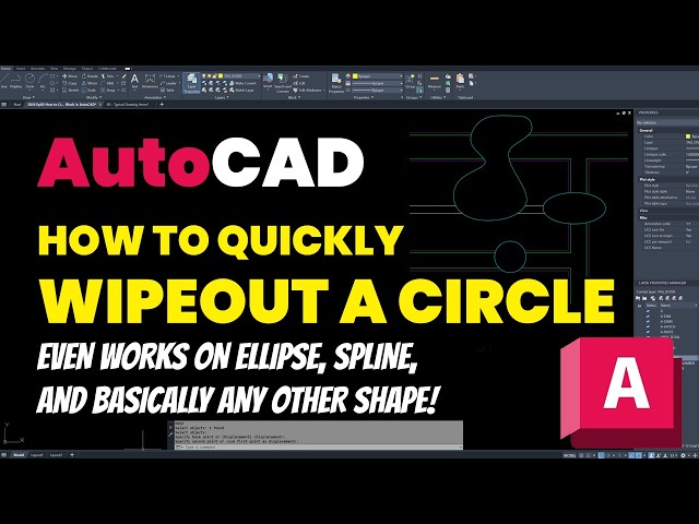 AutoCAD How to WIPEOUT a Circle, Ellipse and Any Other Shape - 2 Different Methods