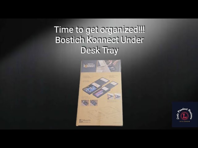 Unboxing and installing the bostitch konnect under desk tray organizer.
