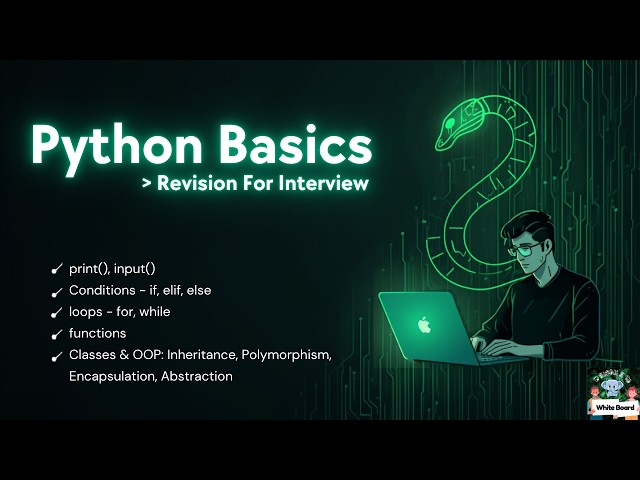 Python Basics Revision Before Interviews | Tamil 🤖