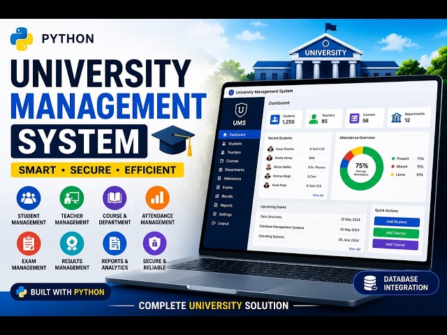#Python #Project | University Management System with Database