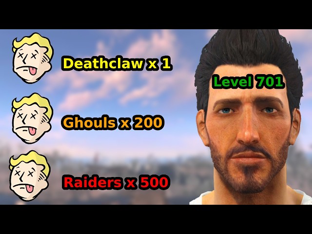Fallout 4, but Every Kill Levels Me Up