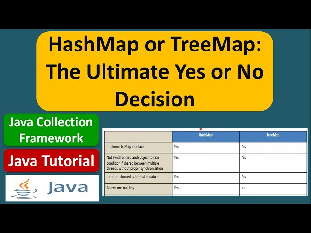 HashMap or TreeMap: The Ultimate Yes or No Decision | Java Collection Framework
