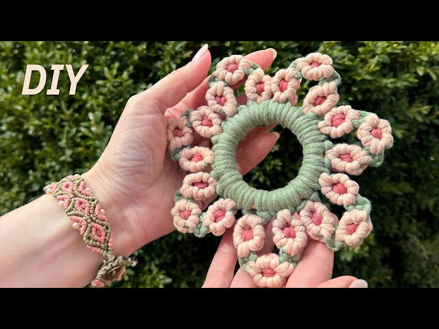 DIY Flower Knot Circle 🌼 Macrame Daisy Edge Pattern