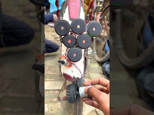 Electricity Generation from Cycle Wheel to Operate 6 Buzzers #dcmotor #diy #project