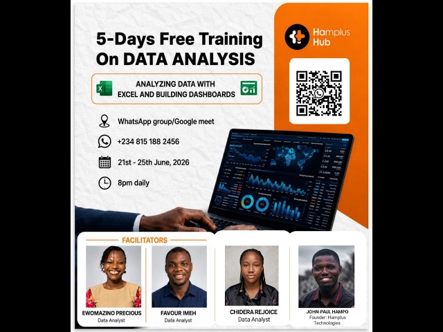 FREE Data Analysis Training 2026 | 5-Day Beginner to Advanced | Learn Excel, SQL, Power BI & Python