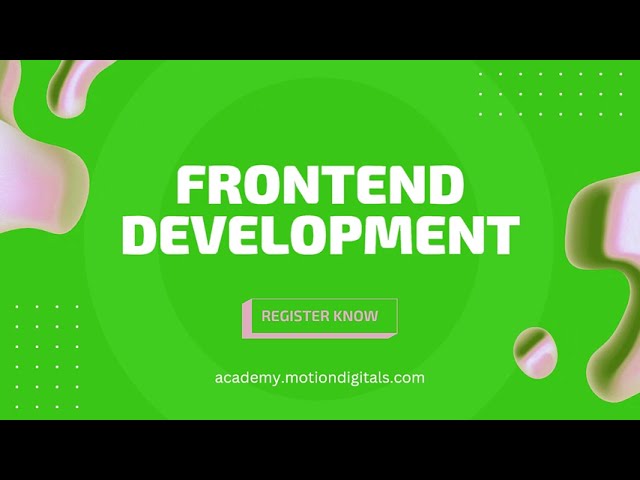 Frontend Web Development Roadmap | Motion Academy