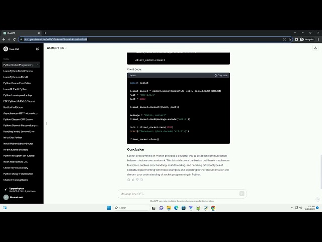learn python socket programming