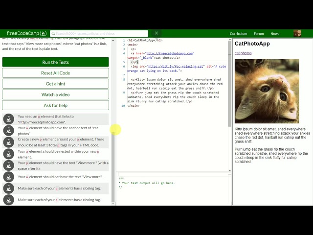 [12] Nest an Anchor Element within a Paragraph