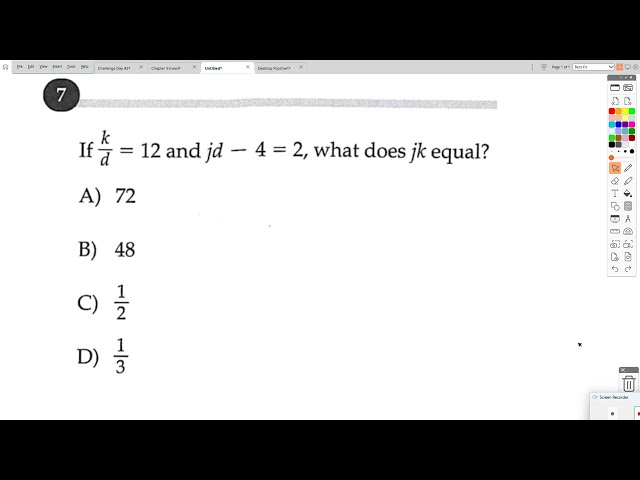 ACT Math Prep - Week 3, Question 7