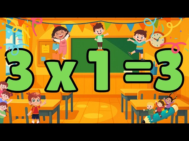 3 Times Table Song for Kids 🎵 | Learn Multiplication with Fun & Repetition | BrightKids Academy